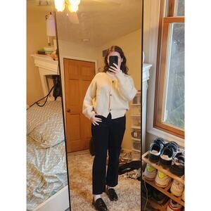 Talbots Women's Petites 6P Corduroy Navy Blue Ankle Pants